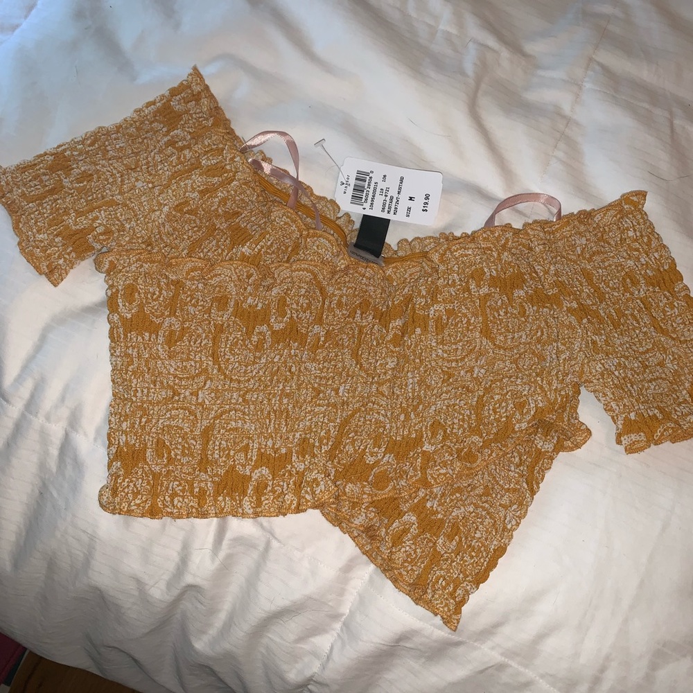 Windsor mustard crop top